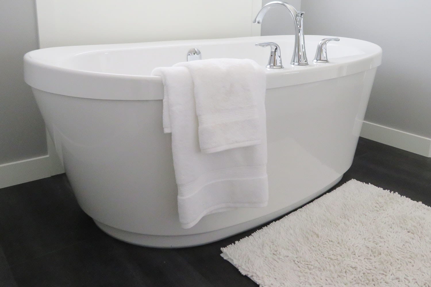 Bathtub with towel